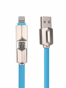 MUJU MJ-38  кабель USB 2A (microUSB/iOS Lighting) 1м